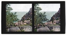 Stereo-Fotografie Chromoplast-Bild Nr. 63, Ansicht Positano, Blick von Oben auf 
