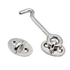 MARINE CITY 2" Buckle Cabin Hook & Eye Latch 316 Stainless Steel for Boat, Yacht