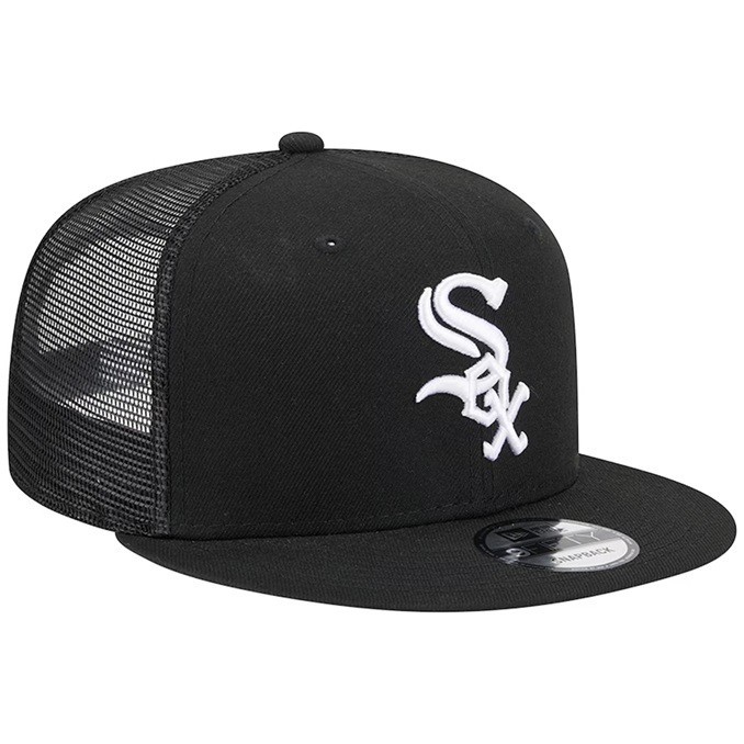 New Era 9Fifty Black Adjustable Snapback Trucker Chicago White Sox Grey UV - NWT