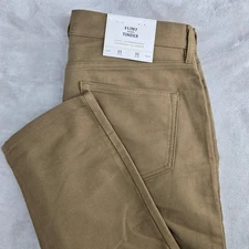 Flint and Tinder 364 Moleskin Mens 32x32 Slim Fit Chinos Pants Tan NEW