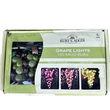 Kurt S. Adler Grape Cluster (5) Decorative String Lights 100 Micro Bulbs Indoor