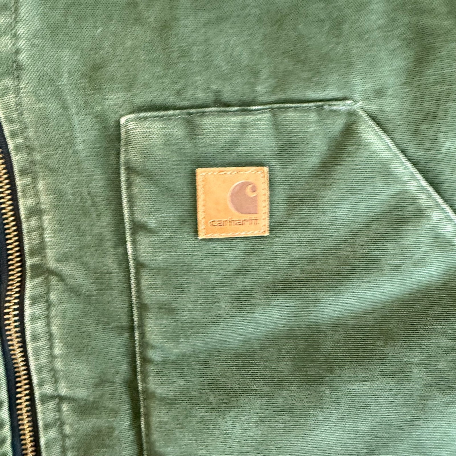 Vintage Carhartt V02 CYP Cypress Green Arctic Quilt-Lined Duck Vest Size 2XL thumbnail 4
