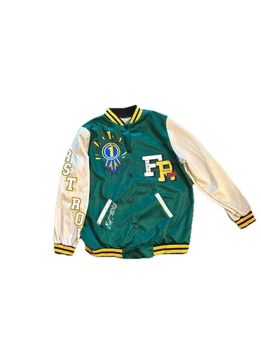 First Row Dwkp 1 Est. 2021 BoooMb 1st Astroy Jacket Mens Green Colorblock - product listing photo
