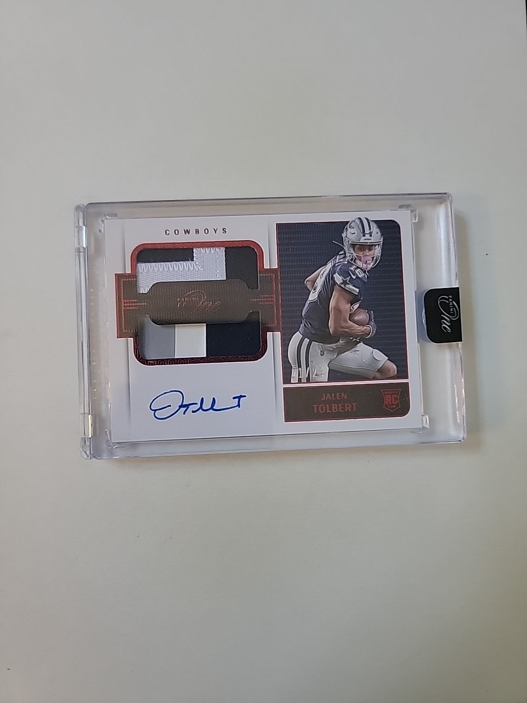 Jalen Tolbert Panini One #49 Patch Autograph-Red