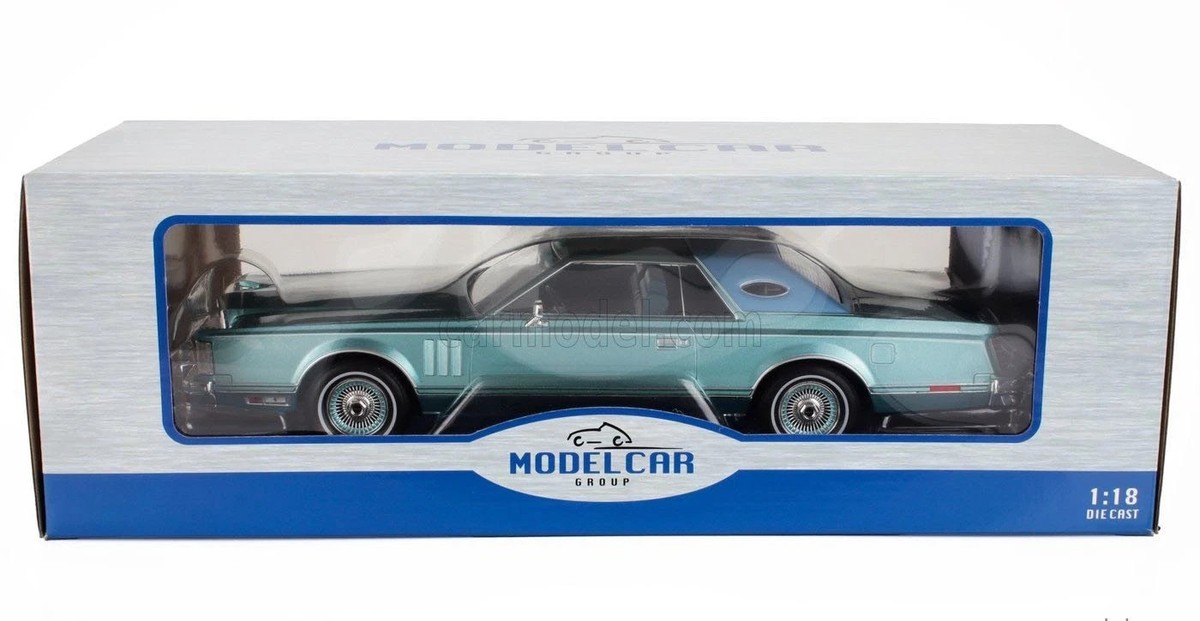 MCG 1978 Lincoln Continental Mark V Metallic Light Blue 1:18