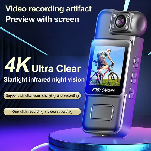 WiFi 4K Camera Camcorder 1080P Body Police Cam With Audio Video DVR IR Night Cam - Picture 9 of 19