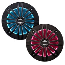 Enrock EMRGB265B-V2 6.5" Black 2-Way 180W Marine MultiColor LED Speakers Pair