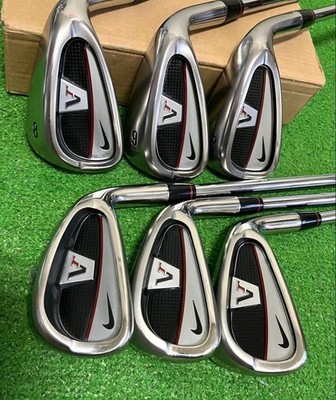 USED Nike VR Victory Red V10 Iron 6pcs Set 5-PW Original Steel Shaft Stiff