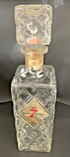 Vintage Seagram's Seven 7 Crown Liquor Decanter Whiskey Bottle