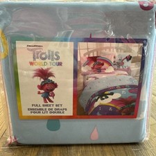 Trolls World Tour Poppy TROLLS POP Rainbow 4 piece Full Sheet Set 