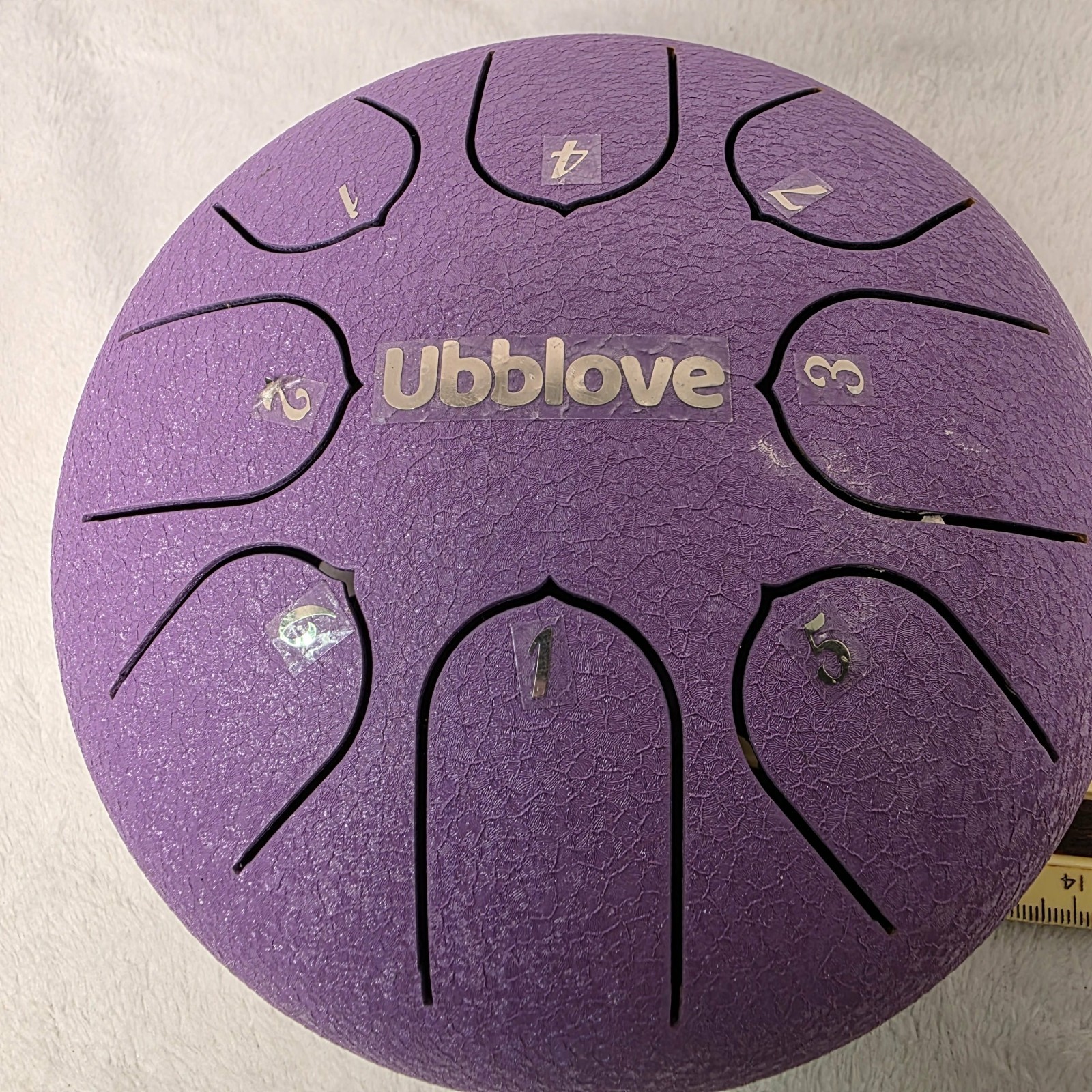 Ubblove Purple Steel Tongue Drum, 6inch With Case
