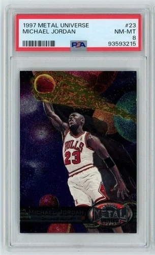 1997 Metal Universe #23 Michael Jordan PSA 8 NM-MT
