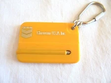 Vintage Chevron Gas and Oil Advertising Keychain with an Ink Pen