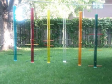 Set of two (2) American Goldfinch Thistle Nyger Bird Feeders - two feet tall!