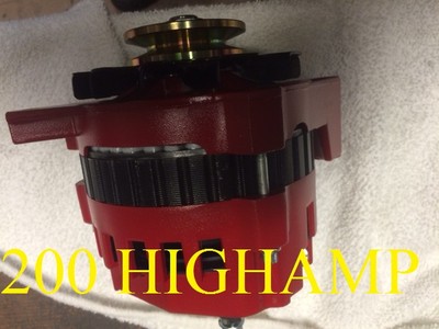 HIGH OUTPUT RED HD ALTERNATOR FITS CHEVY GM EL CAMINO  1-WIRE 1965-1985 Camaro 
