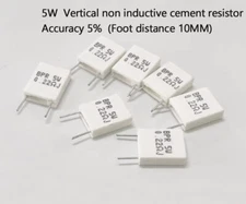 Non Inductive Cement Resistor 5W 0.01R/0.015/0.022/0.025/0.033/0.05R/47R/100R