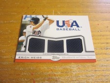 Erich Weiss 2011 USA Baseball Triple Jerseys #EW #'d 152/240 Relic Card Pirates