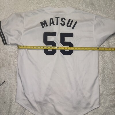 majestic Yankees MATSUI 55 　　 　　　USA製 XL NY Yankees Hideki Matsui #55 White Jersey Size XL by Russell
