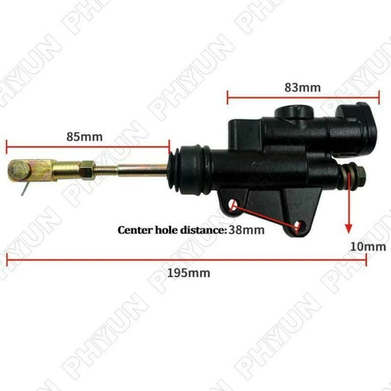Bomba de cilindro maestro de freno trasero universal para moto Suzuki Honda Foto 3 de 4