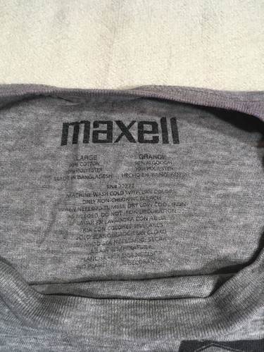 MAXELL Cassette Tape T Shirt Shirt Unisex Vintage Music Size Med Wide - Picture 3 of 3