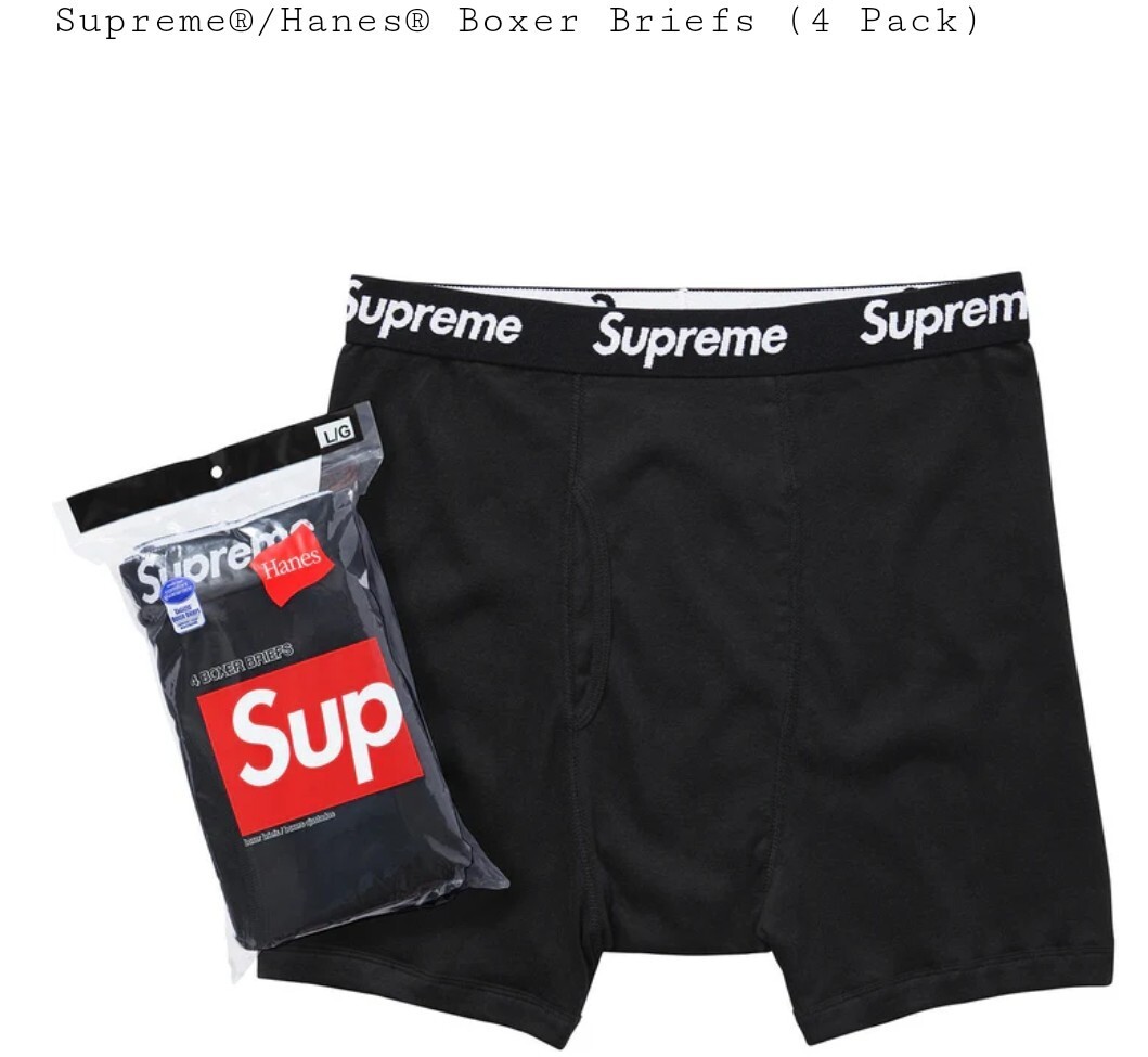 Supreme®/Hanes® Boxer Briefs (4 Pack) XL Supreme®/Hanes® Boxer Briefs XL. (4 Pack) (*New) | eBay
