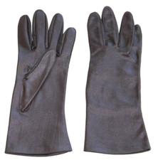 Hansen Vintage Analon 10" Long Dark Brown Nylon Gloves Size 7 1/2-BR