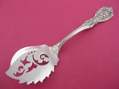 Rare Sterling Silver REED & BARTON pierced Cheese Server FRANCIS I ~no mono