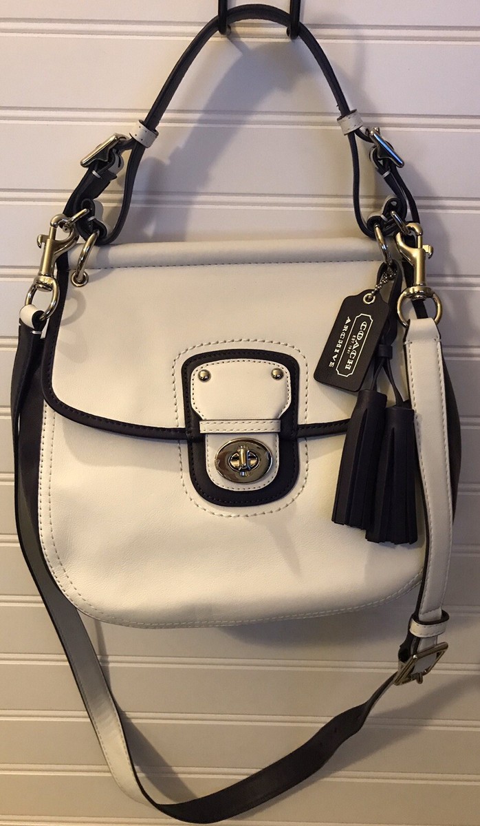 Coach 22409 Legacy White Purple Archival Two Tone Leather