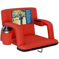 Alpcour Reclining Stadium Seat   Wide Bleacher Chair with Back Support and