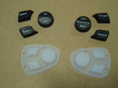 BIG DOG MOTORCYCLES OEM HAND CONTROL SWITCH COVERS 2005-11 MODELS RUBBER BUTTONS