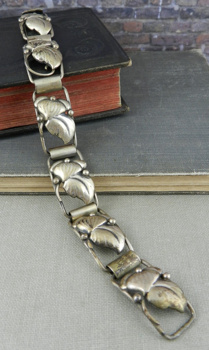 Vintage Scandinavian Signed JT 830S Silver Flower Link Bracelet | eBay