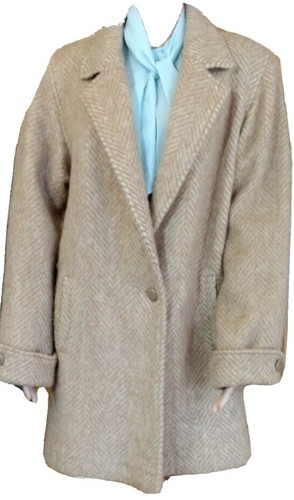 VINTAGE SWING JACKET 1950: REVERSIBLE, DARK RUST & SILVER, SIZE 10