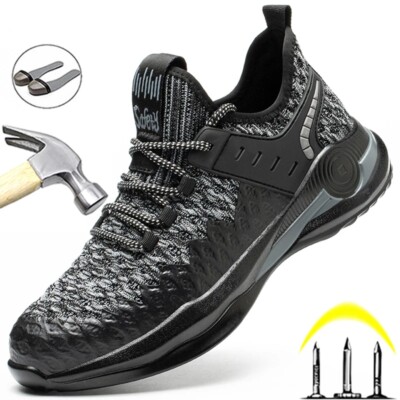 Men Steel Toe Indestructible Work Safety Shoes Outdoor Puncture Proof Work Boots