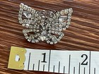 Signed Tiara Misu butterfly Ring Silver Toneotnate filigree 6 7 8 9 rhinestone — photo 4