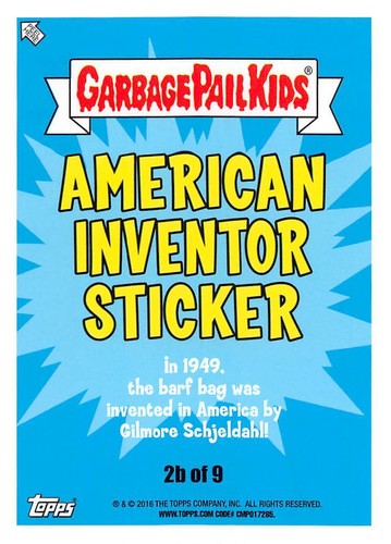 GARBAGE PAIL KIDS 2016 SERIES 1 AMERICAN AS APPLE PIE PICK-A-CARD BASE STICKERS - Picture 305 of 441