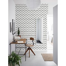 Silver Zigzag Hand drawn Pattern Texture removable wallpaper Wall Mural