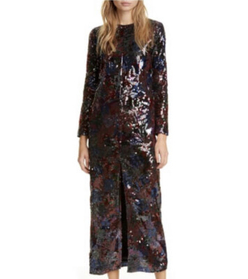 ROSEANNA Bowie Parrots Sequin Long Sleeve Maxi Dress US 2 NWT | eBay