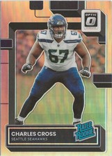 2022 Panini Donruss Optic Charles Cross Silver Holo Prizm SP RC Seahawks