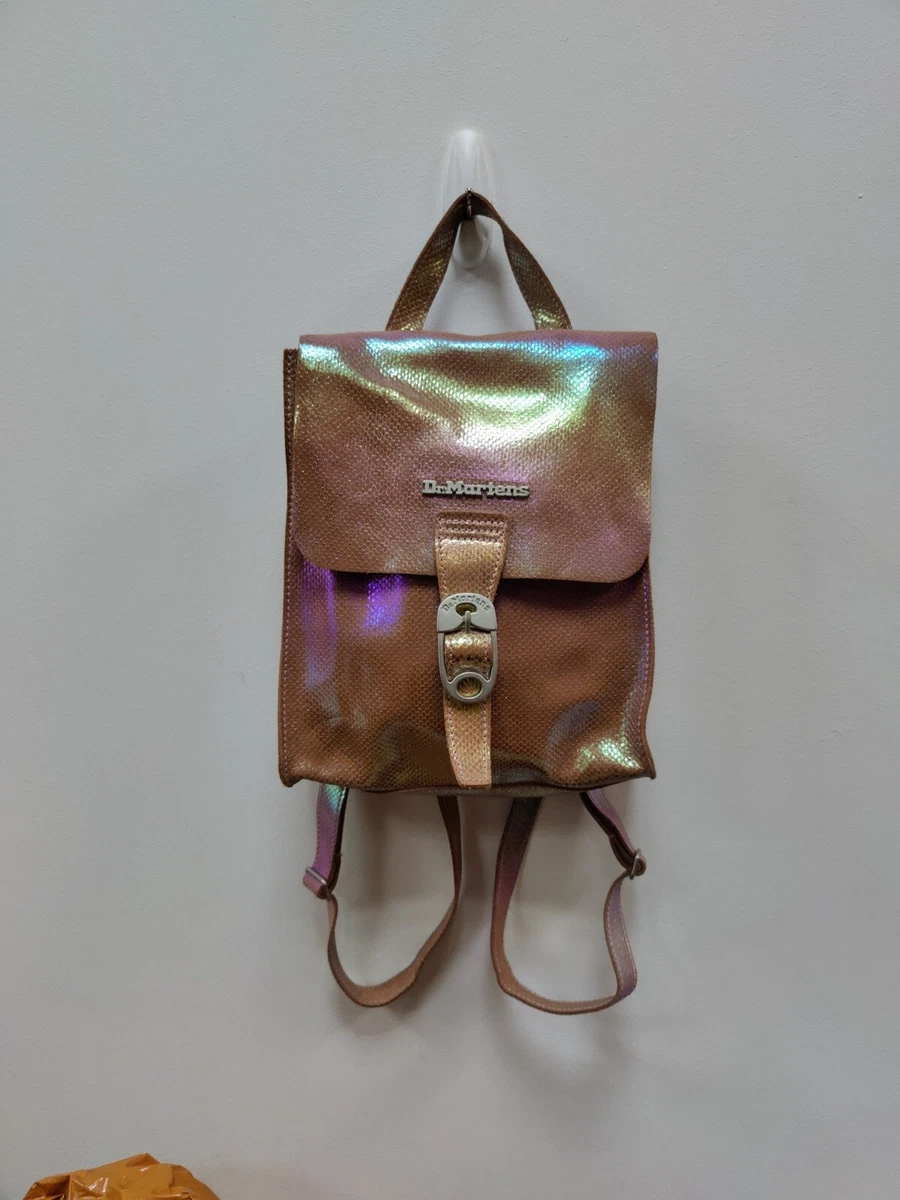 DR MARTENS Iridescent Leather Mini Backpack, 40% OFF