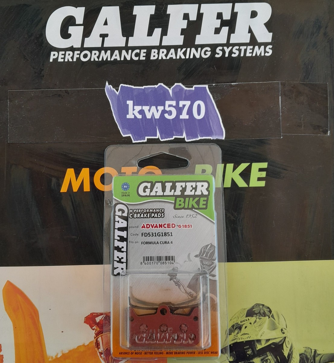 Pastiglie Freno Galfer Pro Per Formula Cura 4 | Competizione | FD531 G1554T