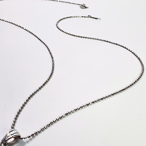 K18WG Natural emerald diamond necklace 40cm E1.24ct D0.45ct 3.0g - Picture 8 of 11