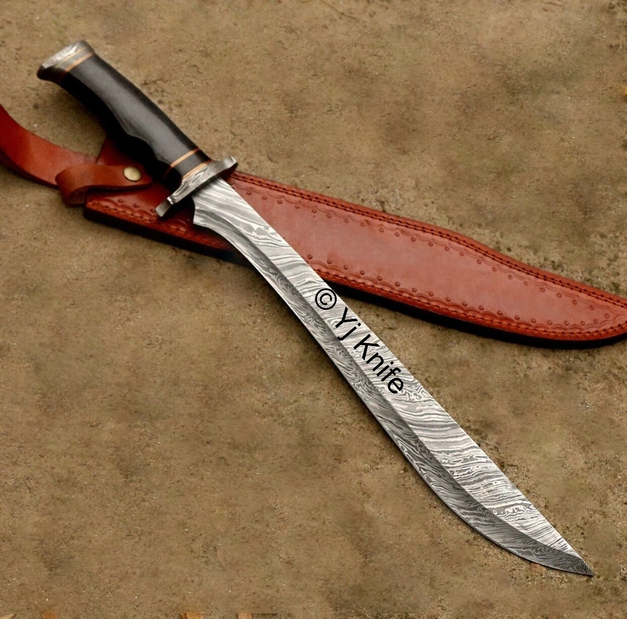 CUSTOM HANDMADE 24 INCHES DAMASCUS STEEL VIKING HUNTING SWORD COMBAT SWORD