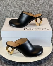 JW Anderson Lamb Chain heel Mule Women's Size 37 Black / Gold