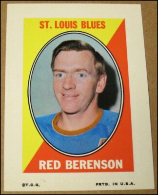 1970-71 Red Berenson Topps OPC O-Pee-Chee Sticker Stamps St. Louis Blues VG