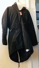 Mossimo Supply Co. Black Womens Down Jacket Puffer Hooded Zip Up Size S Nwt