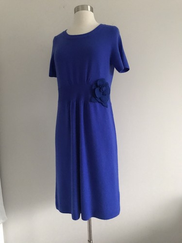 J.CREW COLLECTION 100% CASHMERE SHORT SLEEVE PULLOVER DRESS SIZE M - Picture 3 of 9