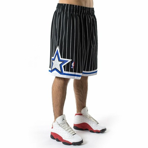 Mitchell Ness Orlando Magic 1994 Hardaway Shaq Swingman Pinstripes Black Shorts - Picture 5 of 24
