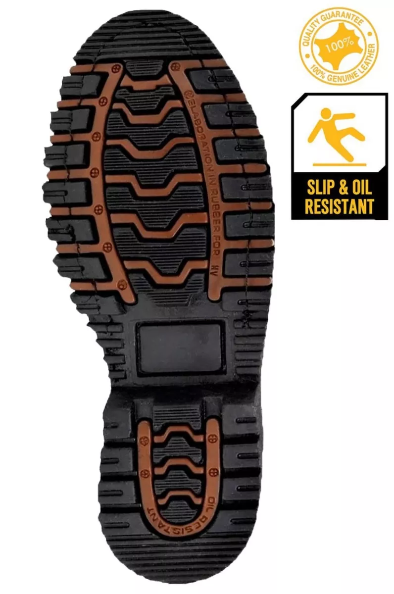 Mens Chedron Tough Durable Rubber Sole Slip Boots Shoes Elastic