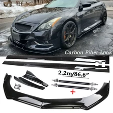 For Infiniti G37 Coupe Front Bumper Lip Spoiler Chin Splitter Body Kits Glossy
