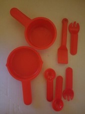 VINTAGE LOT OF 7 KIDS PLASTIC TOY KITCHEN UTENSILS